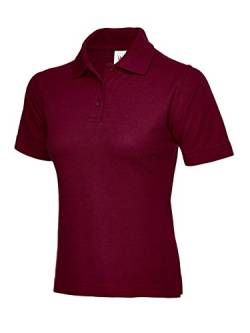 Damen Polohemd Kurzärmelig Freizeit Freizeit T-shirt Top Sport Works Arbeitskleidung - Kastanienbraun, XL von Uneek clothing
