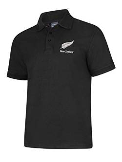 New Zealand Design Poloshirt – Unisex – Farbe Schwarz – XS bis 8XL, Schwarz , 6X-Large von Uneek clothing