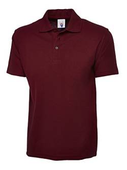 Olympic Schlichtes Poloshirt, kurze ärmel, Strick, mit Kragen, Freizeit-/ Sport-/ Arbeitsbekleidung Gr. XXXXL, rot von Uneek clothing