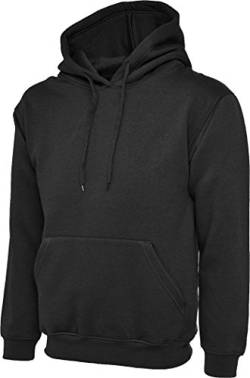 UC502 Uneek 300 gsm Klassische Mit kapuze Sweatshirt - Synthetisch, Schwarz, 50% polyester 50% baumwolle 50% baumwolle, XL von Uneek clothing