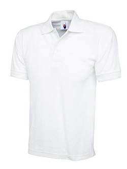 Uneek Unisex-Poloshirt, 250 g/m², Weiß, Größe L von Uneek clothing