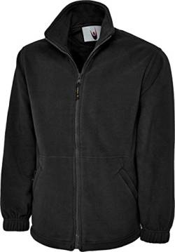 Uneek clothing UC604 – Klassische Microfleece-Jacke mit durchgehendem Reißverschluss (300 g/m²) – Schwarz – Größe 5XL von Uneek clothing
