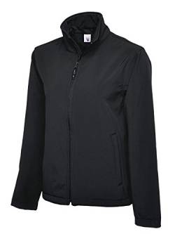 Uneek clothing UC612 – Klassische Softshell-Jacke mit durchgehendem Reißverschluss (325 g/m²) – Schwarz – Größe XXXXL von Uneek clothing