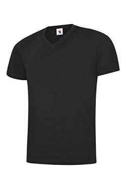 uc317 Uneek 180 GSM Classic V-Ausschnitt T-Shirt Gr. XX-Large, schwarz von Uneek clothing