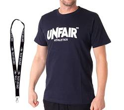 Unfair Athletics Shirt - Herren T-Shirt - Limited Schlüsselband (L, 002navy) von Unfair Athletics