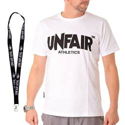 Unfair Athletics Shirt - Herren T-Shirt - Limited Schlüsselband (S, 001white) von Unfair Athletics