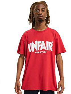 Unfair Athletics Unfair Classic Label T-Shirt Herren rot/weiß, S von Unfair Athletics