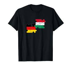 Ungarn Deutschland Flagge Ungarisch Deutsch T-Shirt von Ungarische Ungarn Heimat Magyarország Geschenke