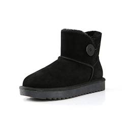 Uni-Wert Damen Schlupfstiefel Warm Gefüttert Winter Boots Schneestiefel Winterschuhe Wildleder Winterstiefel Schneeschuhe Größe: 38 von Uni-Wert