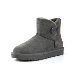 Uni-Wert Damen Schlupfstiefel Warm Gefüttert Winter Boots Schneestiefel Winterschuhe Wildleder Winterstiefel Schneeschuhe Größe: 40 von Uni-Wert