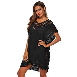 Uni-Wert Damen Strandkleid Spitze Bikini Cover Up Sexy Boho Strandponcho Oversize Sommerkleider von Uni-Wert