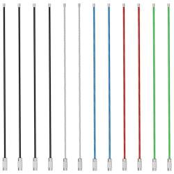 Uniclife 15 cm Draht-Schlüsselanhänger-Kabel in 5 verschiedenen Farben, großer Edelstahl-Schlüsselring-Schlaufenhalter für strapazierfähige, anschließbare Gepäckanhänger für den Sport, 12 Stück von Uniclife