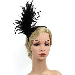 Feder-Fascinator-Stirnbänder, Damen-Feder-Stirnband, festlicher Maskerade-Feder-Kopfschmuck, Königin-Kopfschmuck für Frauen-Partygeschenke von Unicoco