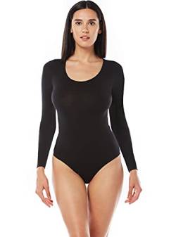 Uniconf Damen Langarm Body Stretch Baumwolle Rundhals Schwarz Größe M von Uniconf