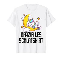 Offizielles Schlafshirt Pyjama Einhorn Unicorn Fun Geschenk T-Shirt von Unicorn Einhorn Geschenkidee Langschläfer Lustig