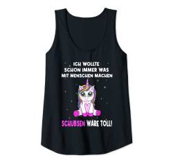 Damen "Ich wollte schon immer was mit Menschen machen" - Einhorn Tank Top von Unicorn Geschenke für Mädchen & Einhorn Fans