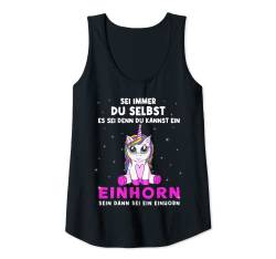 Damen "Sei immer du selbst..." witziges süßes Einhorn Tank Top von Unicorn Geschenke für Mädchen & Einhorn Fans