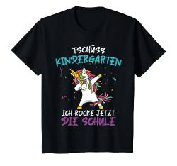 Kinder Schulkind 2023 Einschulung Einhorn Mädchen Grundschule Dab T-Shirt von Unicorn Geschenkidee für Mädchen Schulanfänger