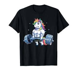 Unicorn Weightlifting Men Women Deadlift Fitness Gym Workout T-Shirt von Unicorn Squad Co