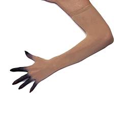 Unicorns Poop Glitter Nude Illusion Second Skin Sheer Seamless Handschuhe mit elastischer Obernaht in Beige, Hellbraun; Over Ellenbogen; Unisex, Hellbraun, Einheitsgröße von Unicorns Poop Glitter