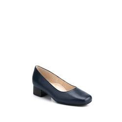 Uniform-Shoes Dunkel blau Leather Pumps für Damen Bergamo 38.5 - SEDEX-Mitglied Fabrik; LWG-zertifizierte Lieferanten; Made in Portugal; von Uniform-Shoes