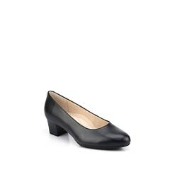 Uniform-Shoes Schwarz Leather Pumps für Damen Madrid Wide 40.0 - SEDEX-Mitglied Fabrik; LWG-zertifizierte Lieferanten; Made in Portugal; von Uniform-Shoes