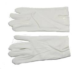 R320 Parade-Handschuhe, Baumwolle, Knopfverschluss, weiß Gr. XL, weiß von Uniform Store London