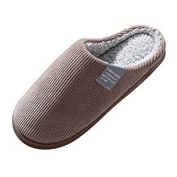 Uninevp Herren Hausschuhe Winter Pantoffeln Memory Foam Anti Rutsch Pantoffeln Hüttenschuhe Plüsch Warme Slippers Hausschuhe Haushalt Männer Drinnen Geschenk Für Männer von Uninevp