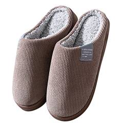 Uninevp Herren Hausschuhe Winter Pantoffeln Memory Foam Anti Rutsch Pantoffeln Hüttenschuhe Plüsch Warme Slippers Hausschuhe Haushalt Männer Drinnen Geschenk Für Männer von Uninevp