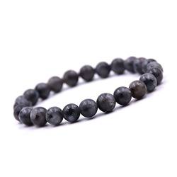 Unique Chakra Buddha schwarzer Labradorit Perlen Armband 8mm Energiearmband Heilsteine unisex dehnbar Juweliers Qualität von Unique Gems