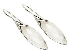 Unique Exklusive Jugendstil Ohrhänger Bergkristall Tropfen Crystal Clear eingefasst in 925 Sterling Silber nickelfrei 13 Karat in Juweliers- Qualität von Unique Gems