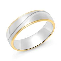 925er Silber Ring für Herren von Unique, teilvergoldet (Größe: 72mm) von Unique Sports