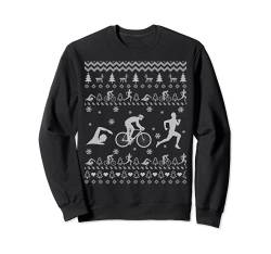 Triathlon Ugly Christmas Sweater Geschenke für Damen Herren Sweatshirt von Unique Ugly Christmas Sweater Sweatshirt