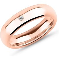 Unique Fingerring Unique Edelstahlring für Damen rosévergoldet mit Steinbesatz R9204cz von Unique