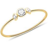 Unique Goldring 9K Goldring für Damen von Unique mit Zirkoniasteinen (Größe: 48mm) von Unique