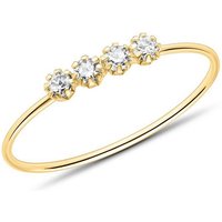 Unique Goldring Ring für Damen von Unique aus 9K Gold mit Zirkonia (Größe: 48mm) von Unique