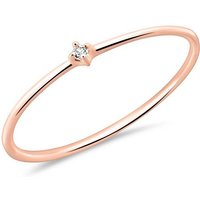 Unique Goldring Unique Ring Damen aus 14-karätigem Roségold mit Weißtopas (Größe 50mm) von Unique