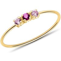 Unique Goldring Unique Ring für Damen aus 375er Gold mit Zirkonia (Größe: 52mm) von Unique