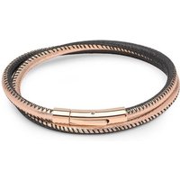 Unique Lederarmband Trend Lederarmband für Frauen roségold schwarz LB0452 von Unique