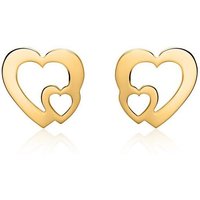 Unique Paar Ohrstecker Damen Ohrstecker Herzen von Unique aus 585er Gold von Unique