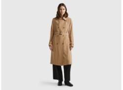 Trenchcoat UNITED COLORS OF BENETTON Gr. M, braun (camel) Damen Mäntel Übergangsmäntel von United Colors Of Benetton