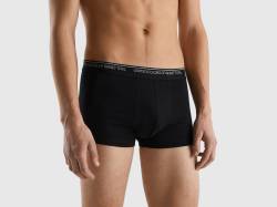 Benetton, Anliegende Boxershorts Aus Bio-baumwolle, größe L, Schwarz, male von United Colors of Benetton