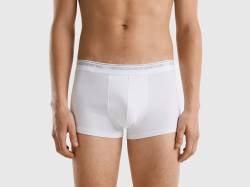 Benetton, Anliegende Boxershorts Aus Bio-baumwolle, größe M, Weiss, male von United Colors of Benetton