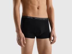 Benetton, Anliegende Boxershorts Aus Bio-baumwolle, größe XL, Schwarz, male von United Colors of Benetton