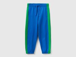 Benetton, Balloon-fit-jogginghose Mit Seitlichen Bändern, größe L, Verkehrsblau, male von United Colors of Benetton
