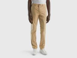 Benetton, Beige Chinos Im Slim Fit, größe 46, Beige, male von United Colors of Benetton