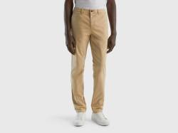 Benetton, Beige Chinos Im Slim Fit, größe 56, Beige, male von United Colors of Benetton