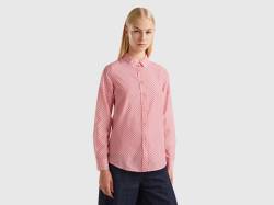 Benetton, Bluse Mit Rautenmuster In Rosa, größe S, Pink, female von United Colors of Benetton