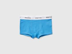 Benetton, Boxershorts Aus Stretchiger Bio-baumwolle, größe 90, Verkehrsblau, male von United Colors of Benetton