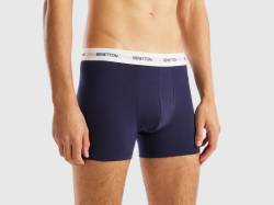 Benetton, Boxershorts Aus Stretchiger Bio-baumwolle, größe M, Dunkelblau, male von United Colors of Benetton